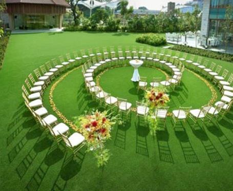 婚庆场地绿化人造草坪案例